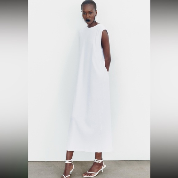 NWT ZARA RIBBED MIDI DRESS - Picture 2 of 8